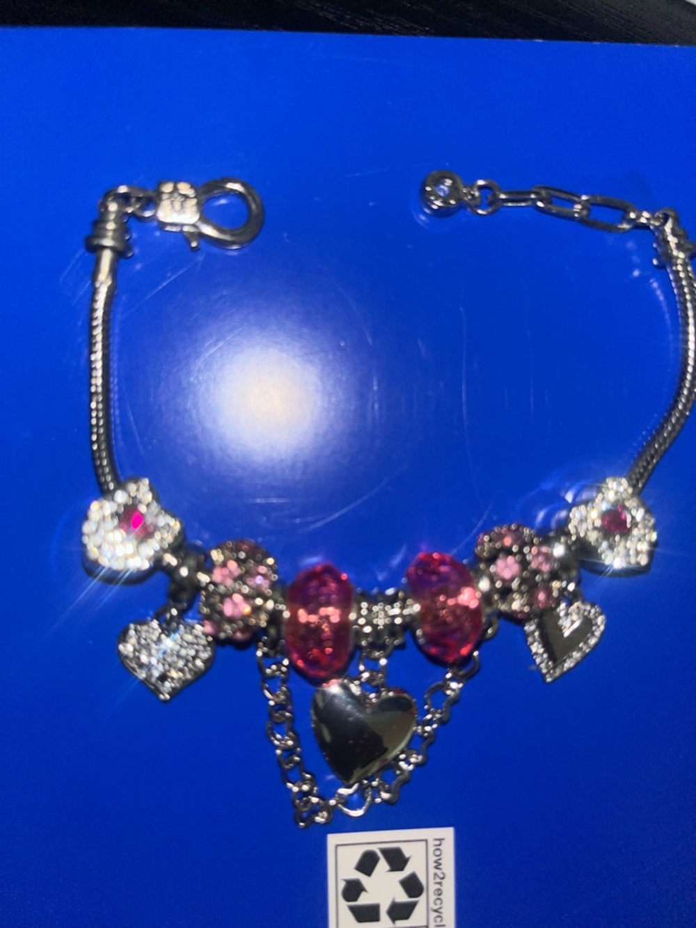 Heart & Cherry Charm Bracelet - Silver Or Gold winner choice - Picture 8 of 13